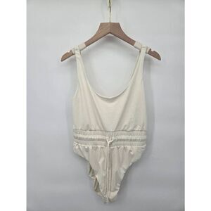 Good American Waist Framer One Piece Swimsuit Drawstring Size 2 US M